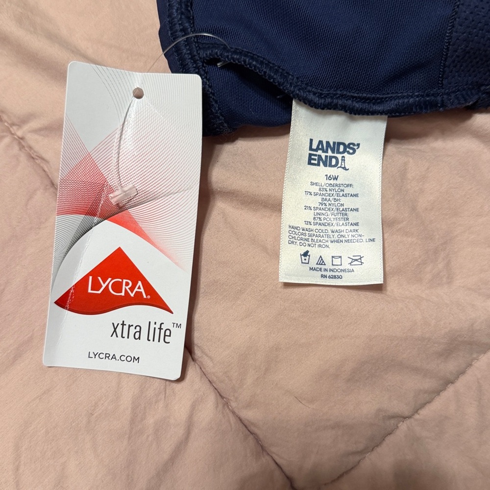 Lands' End Navy Blue bikini top - Picture 5 of 6